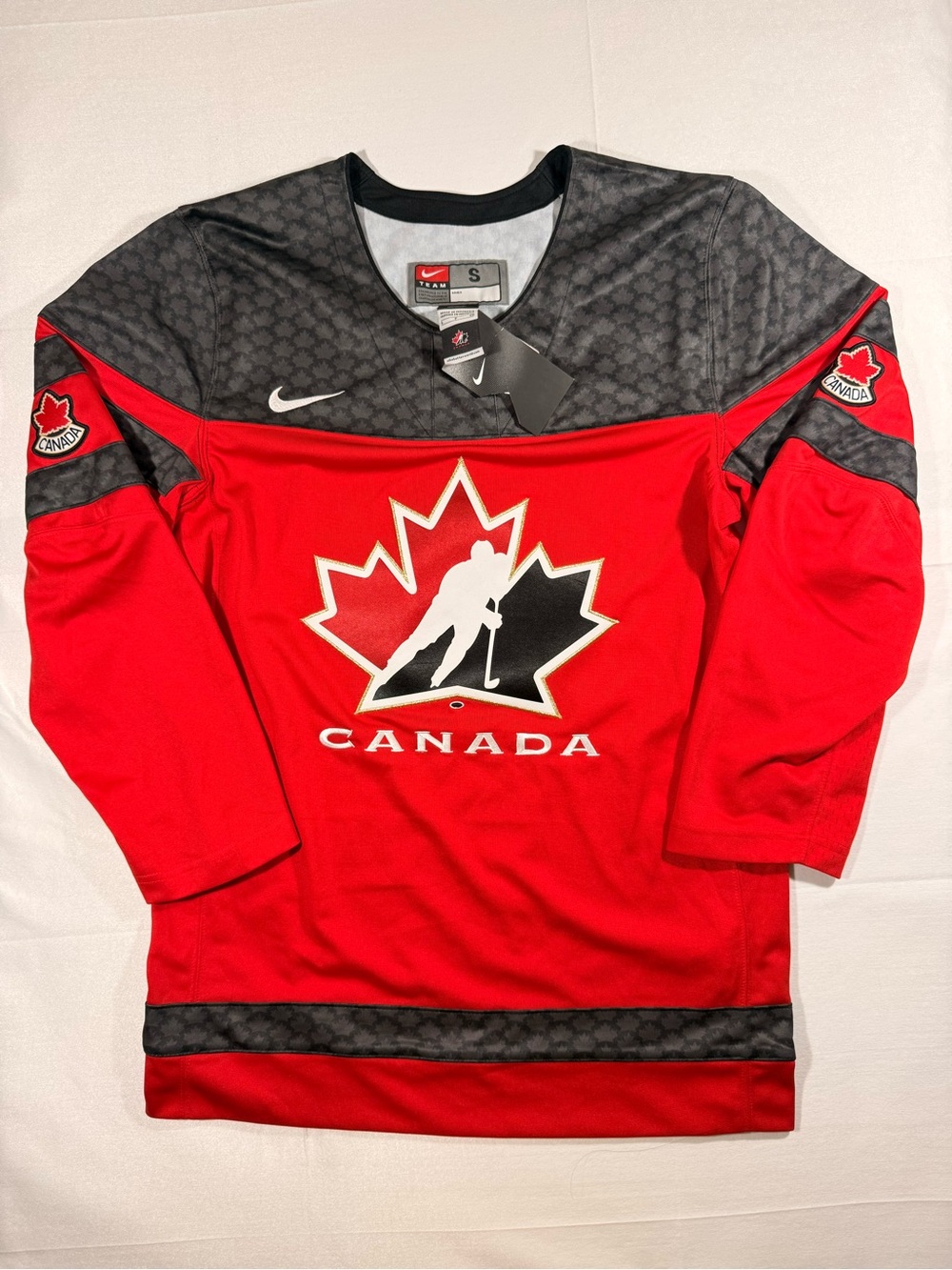 Nike Canada Red and Black Men's Hockey Jersey